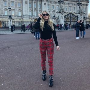 Red Plaid Pants